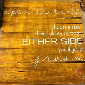 Customized wooden wedding seating sign